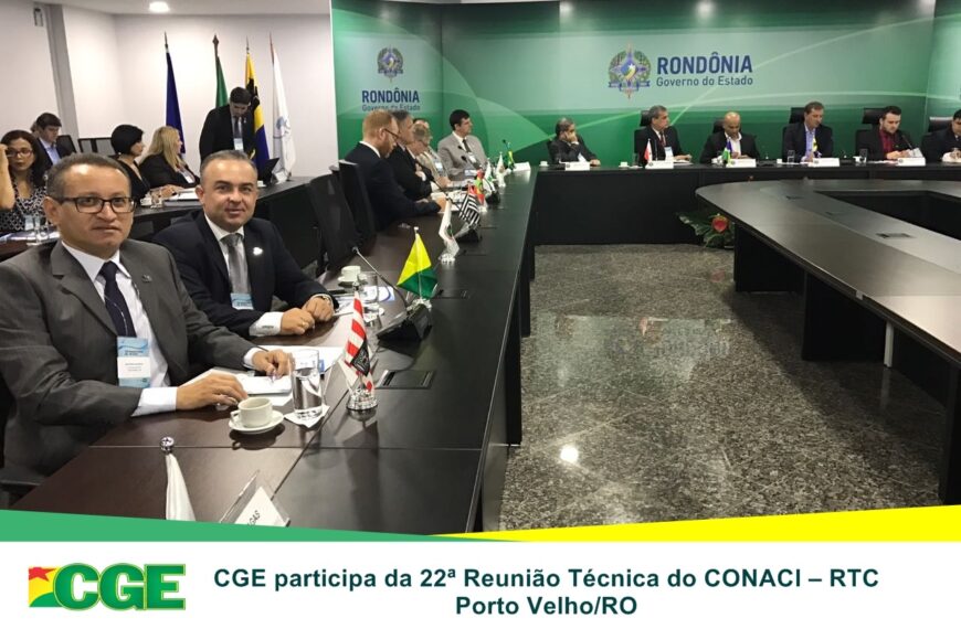 CGE participa nesta quinta-feira da 22ª Reunião Técnica do Conselho Nacional de Controle Interno