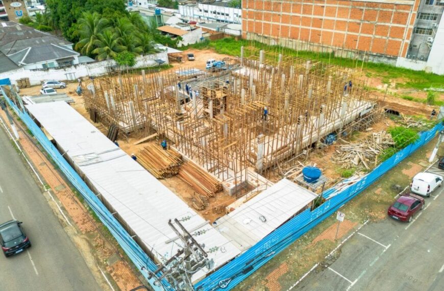 Governo conclui concretagem da primeira laje da futura sede da Controladoria-Geral do Estado